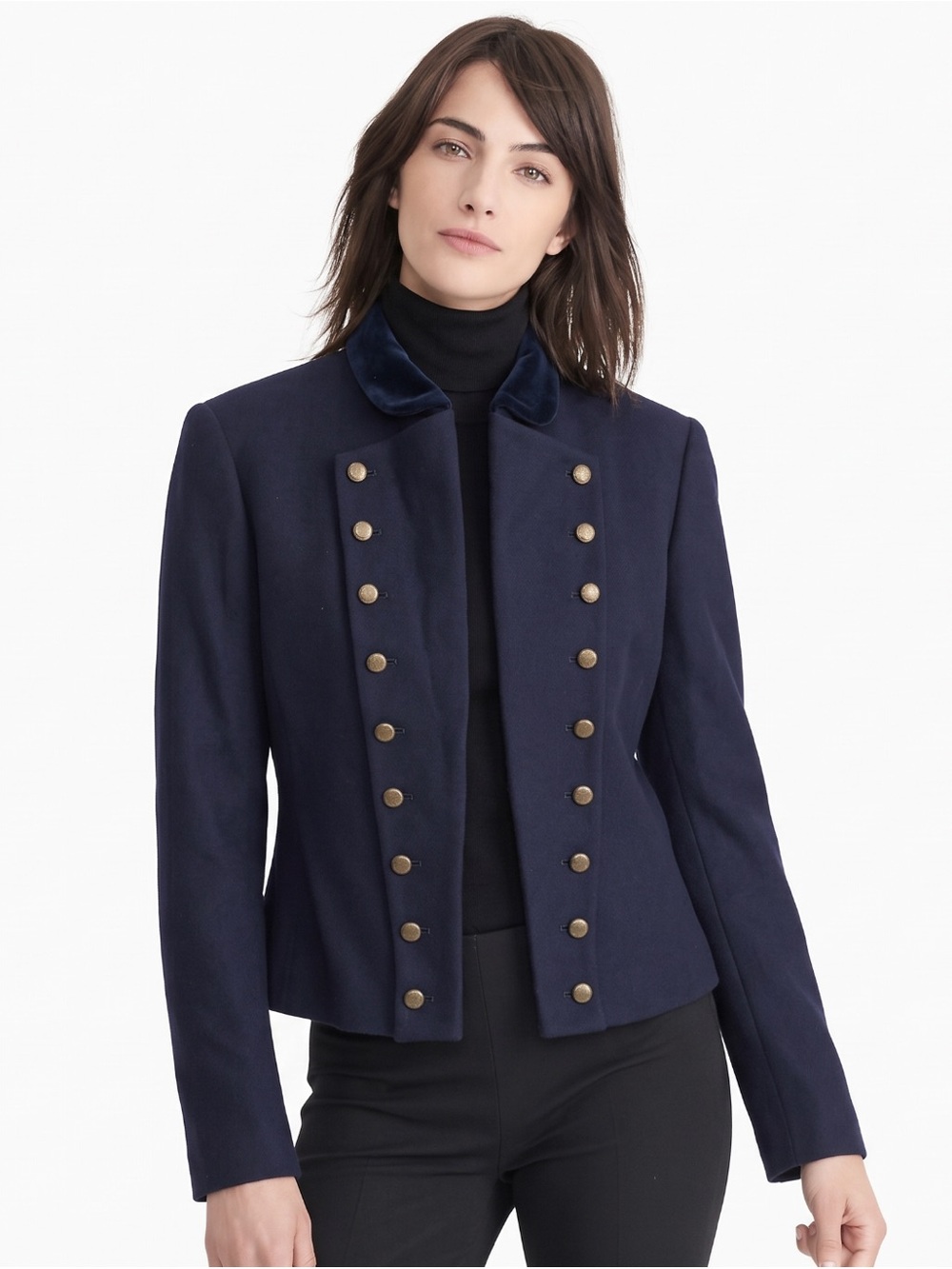 Ralph Lauren Navy Military-Inspired Blazer Jacket